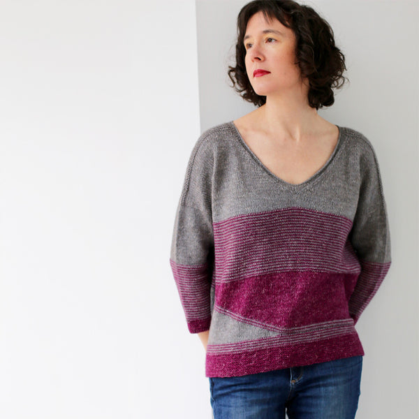 Coiled Magenta Sweater Yarn Kit | Hand Knitting | Sport Weight - Stolen ...