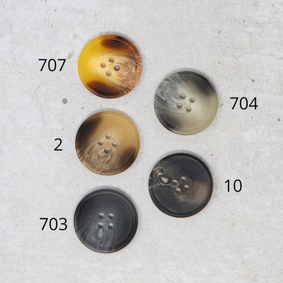 25 mm Horn Effect Buttons | Set of 10