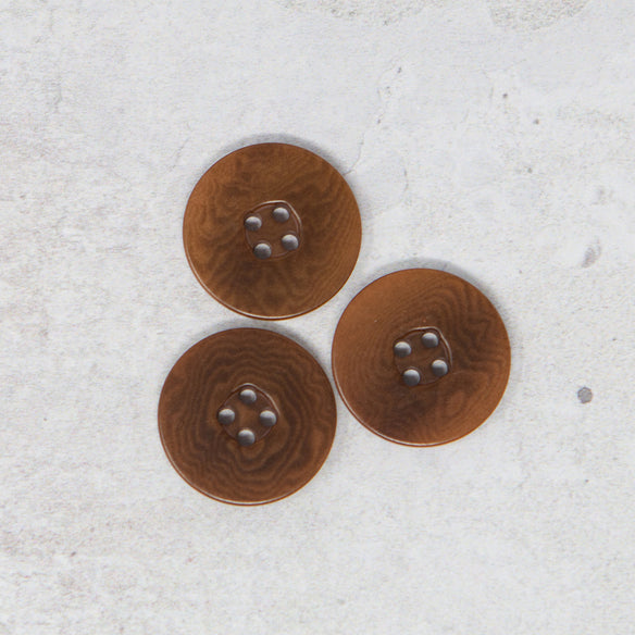 23mm Brown Corozo Button | Set of 10