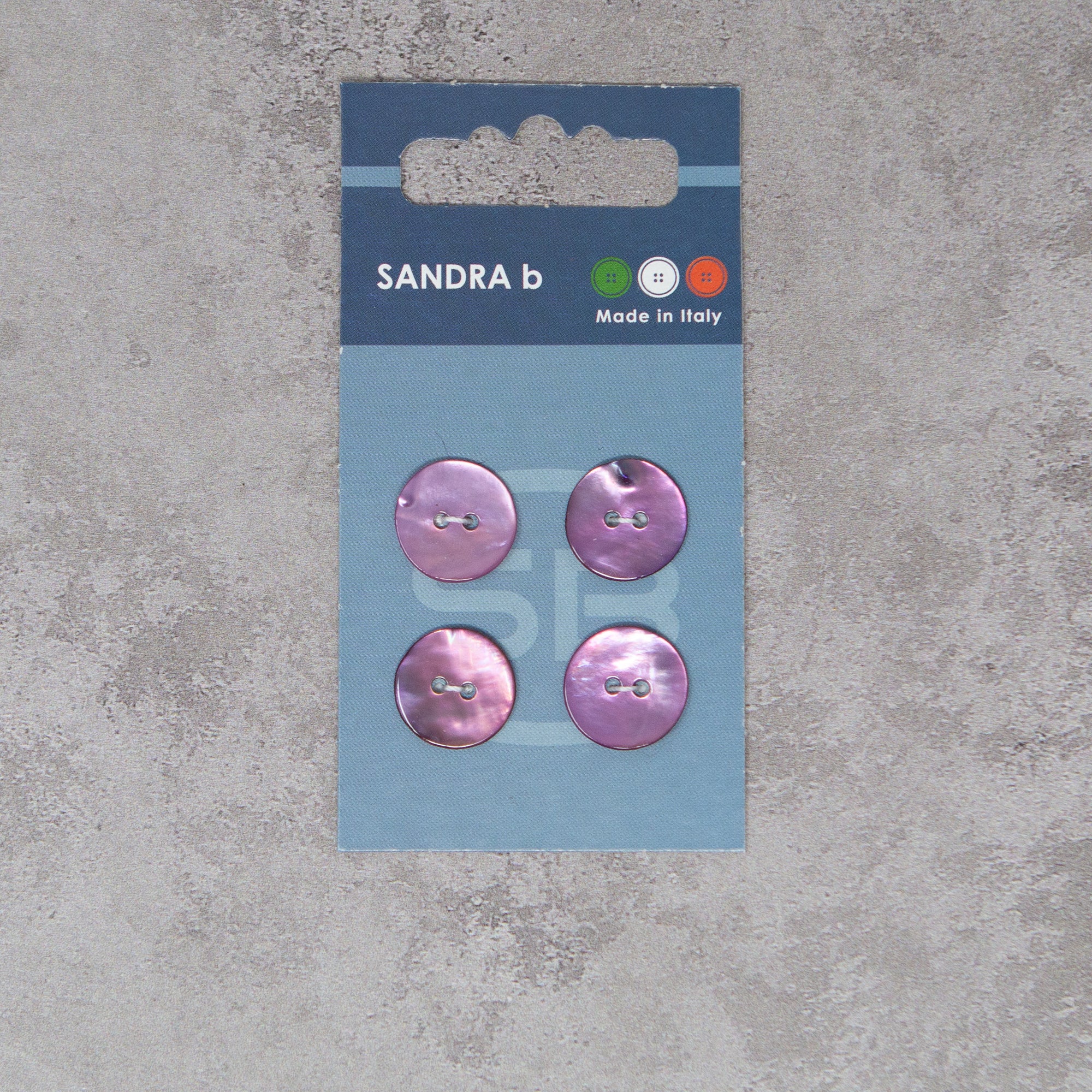 15mm Mother of Pearl Button | Set of 4 | Lavender