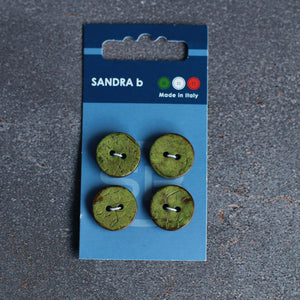 18 mm Coconut Button | Set of 4 | Green