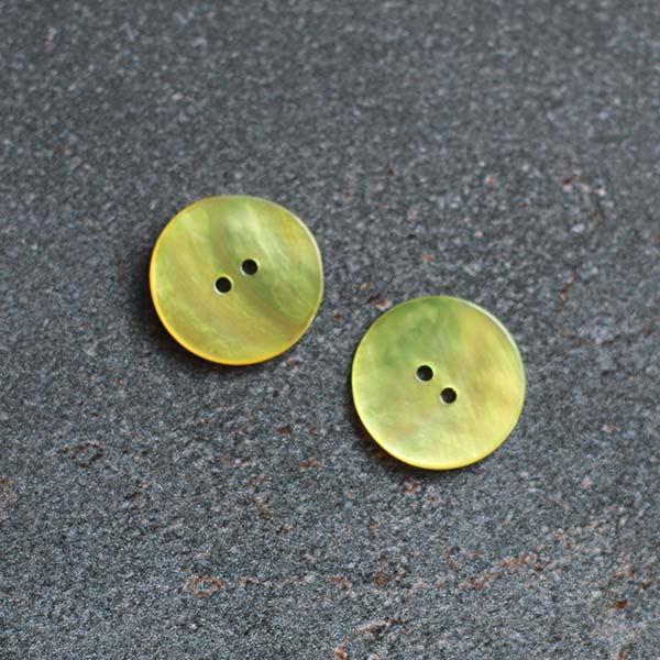 23mm Green Mother of Pearl Button | Set of 2