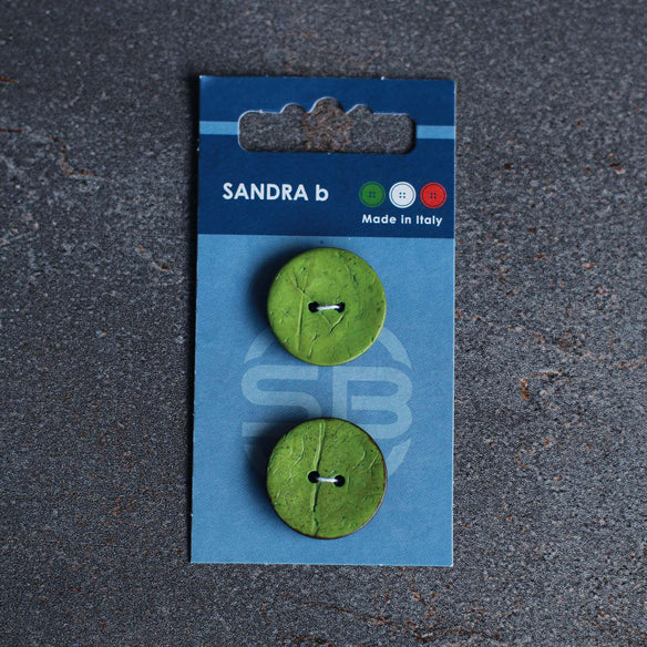 23 mm Coconut Button | Set of 2 | Green