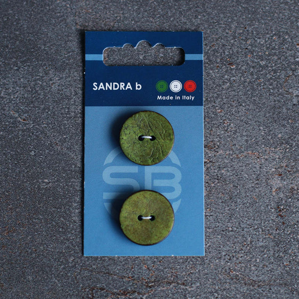 23 mm Coconut Button | Set of 2 | Green