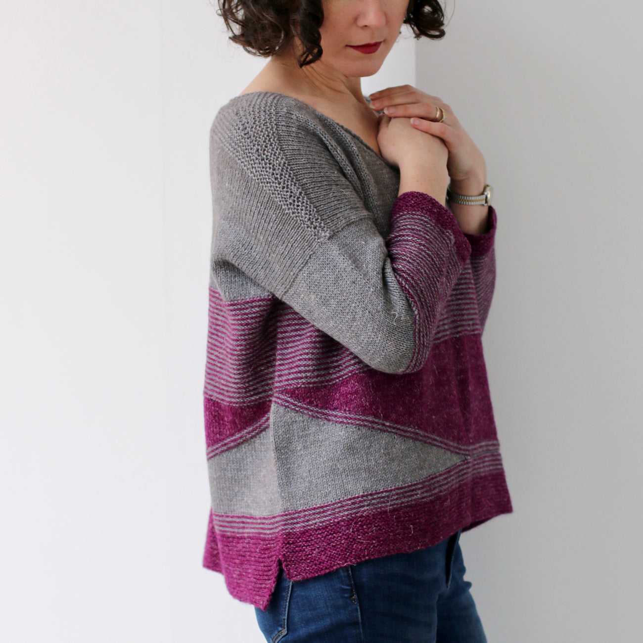 Coiled Magenta Sweater Pattern