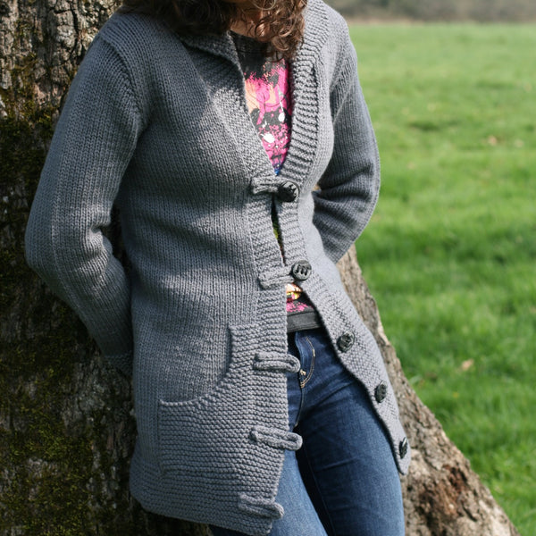 Tembo Cardigan Digital Hand-Knitting Pattern Aran Weight