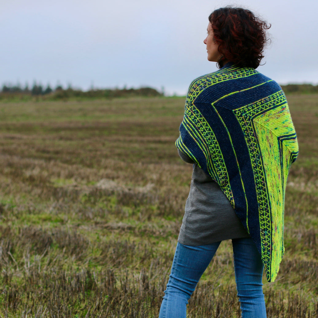 Neon Skyline Shawl Pattern