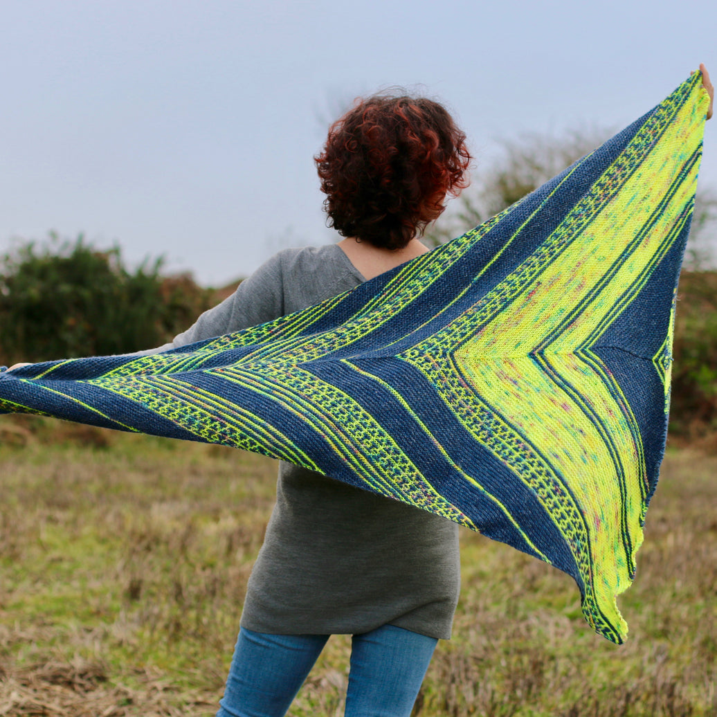 Neon Skyline Shawl Pattern