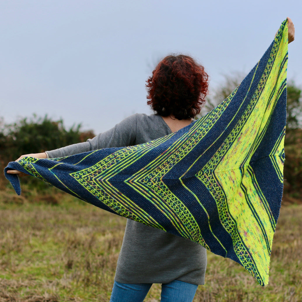 Neon Skyline Shawl Pattern