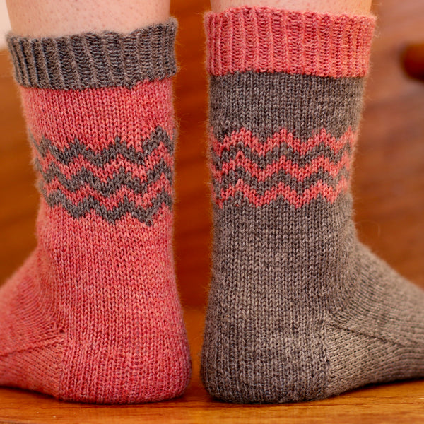 Socks Wave Pattern Yule Wave Socks | Digital Hand-Knitting Pattern | Fingering Weight ...