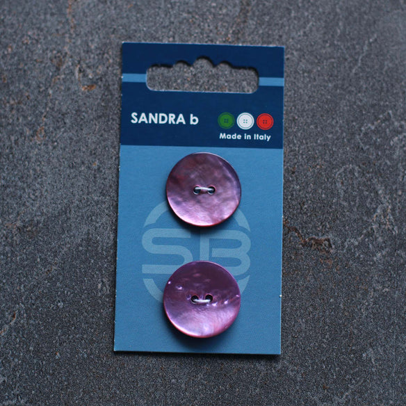 23mm Mother of Pearl Button | Set of 2 | Lavender