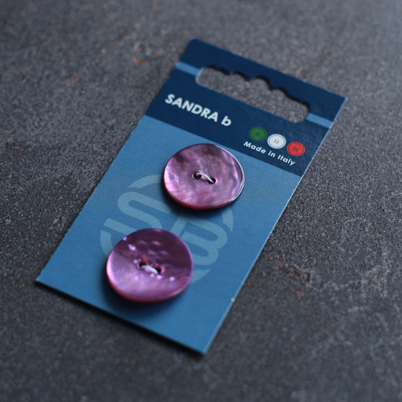 23mm Mother of Pearl Button | Set of 2 | Lavender