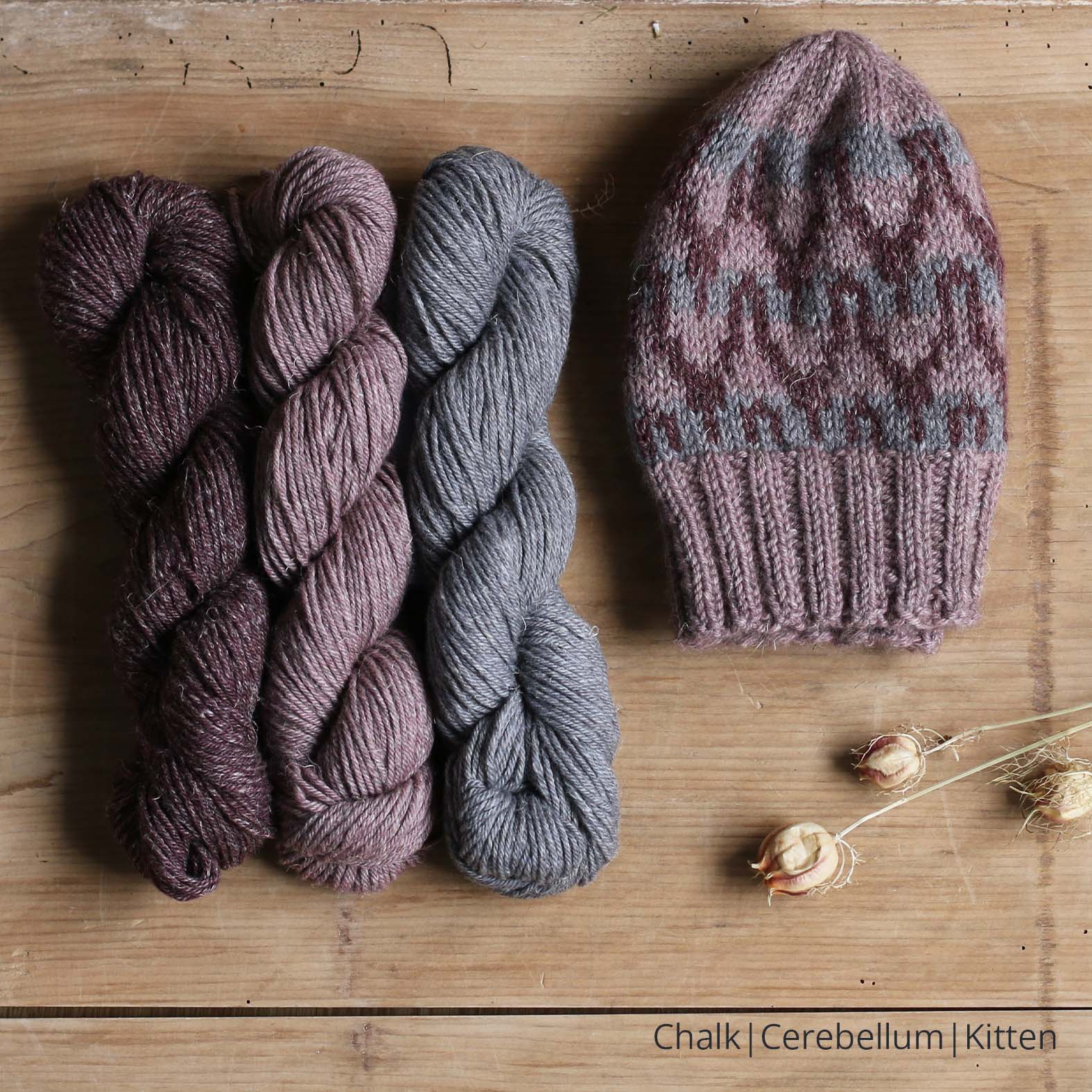 Wobble Wave Hat, Hand Knitting Yarn Kit