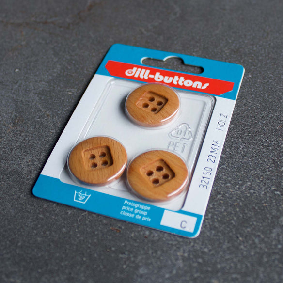 23mm Wooden Button (pack of 3)